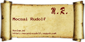 Mocsai Rudolf névjegykártya